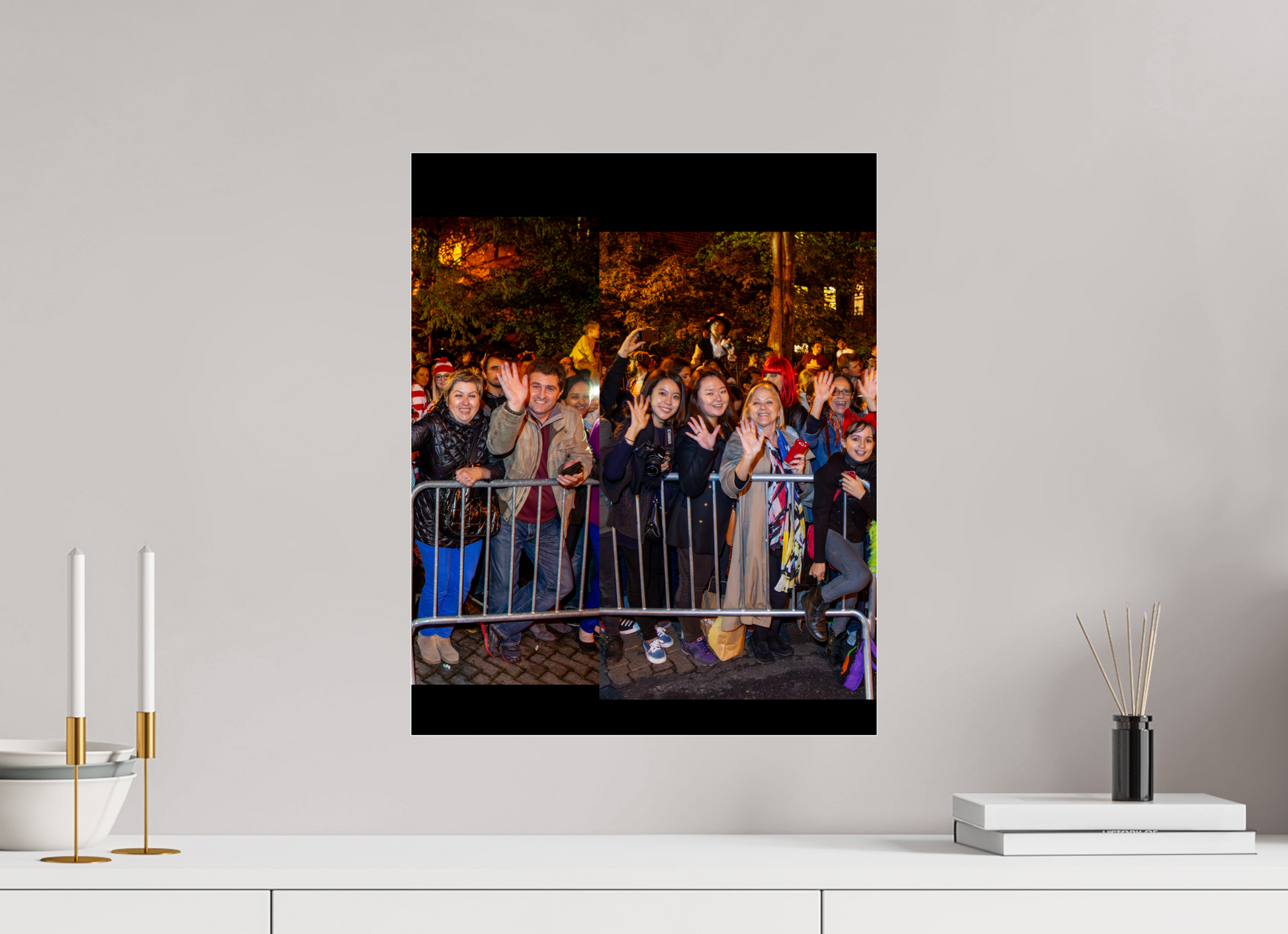 16 x 20″, 2013 Panoramic Spectators Panels 2013 Village Halloween Parade Spectator Panoramic Panel 16