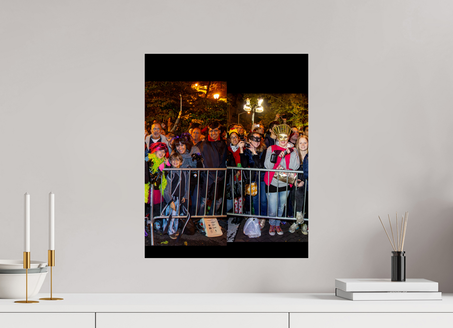 16 x 20″, 2013 Panoramic Spectators Panels 2013 Village Halloween Parade Spectator Panoramic Panel 17
